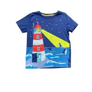 Mini Boden Lift the Flap Lighthouse Shirt 5/6 Years